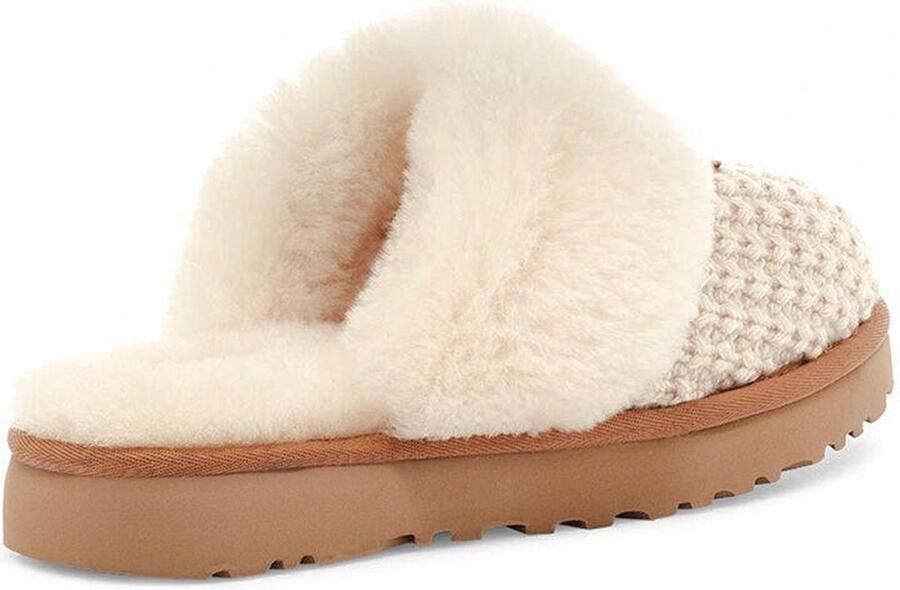 Ugg Comfortabele Gebreide Schapenvacht Instappers Beige Dames - Foto 6