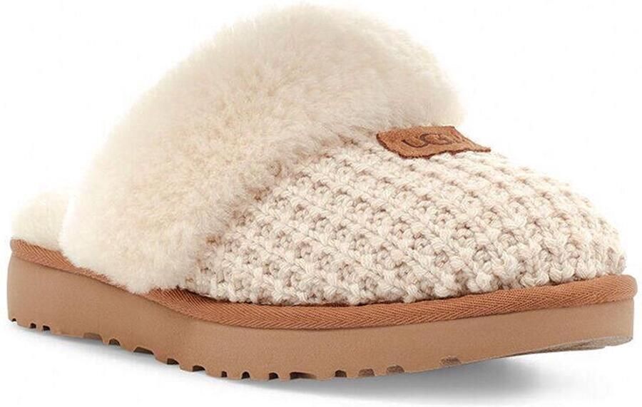 Ugg Comfortabele Gebreide Schapenvacht Instappers Beige Dames - Foto 7