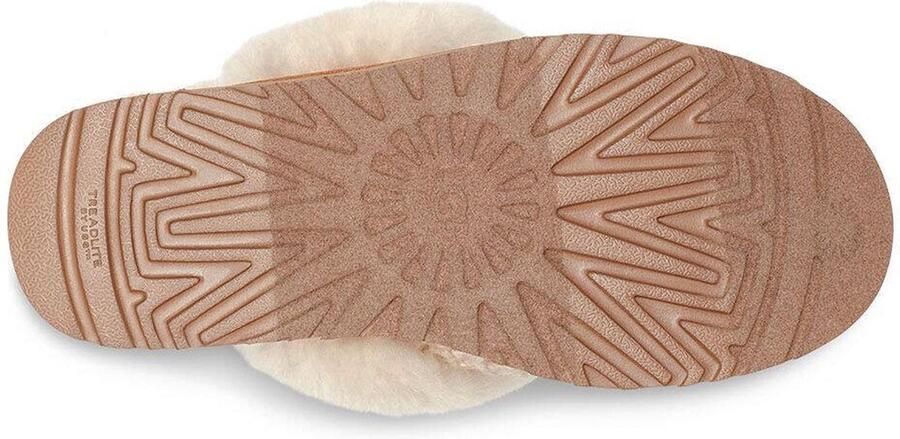 Ugg Comfortabele Gebreide Schapenvacht Instappers Beige Dames - Foto 12