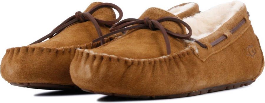 UGG Pantoffels Dames Sloffen Instappers Suède Harde zool Dichte hiel 1107949 Cognac - Foto 11