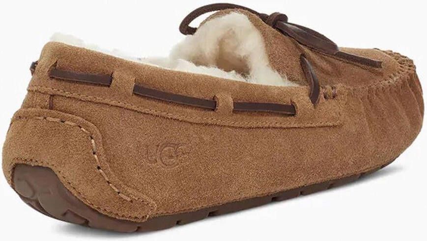 UGG Pantoffels Dames Sloffen Instappers Suède Harde zool Dichte hiel 1107949 Cognac - Foto 4