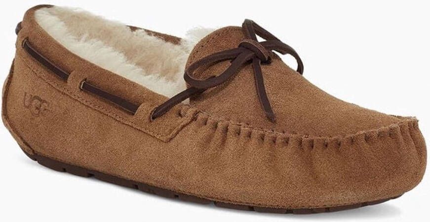 UGG Pantoffels Dames Sloffen Instappers Suède Harde zool Dichte hiel 1107949 Cognac - Foto 6