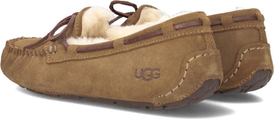 UGG Pantoffels Dames Sloffen Instappers Suède Harde zool Dichte hiel 1107949 Cognac - Foto 7