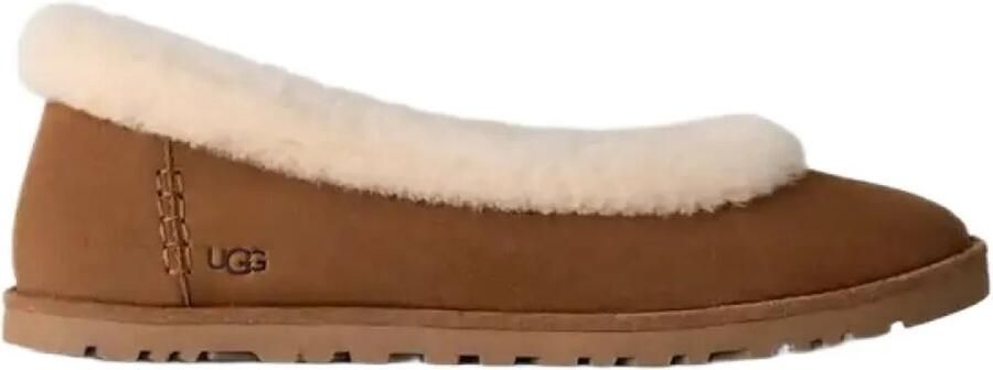 UGG Ballerina's Zora Ballet Flat Homeslippers flats met logoversiering