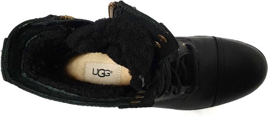 UGG Dames Enkellaars Leather Kilmer Exposed Fur 1019072 Black - Foto 5