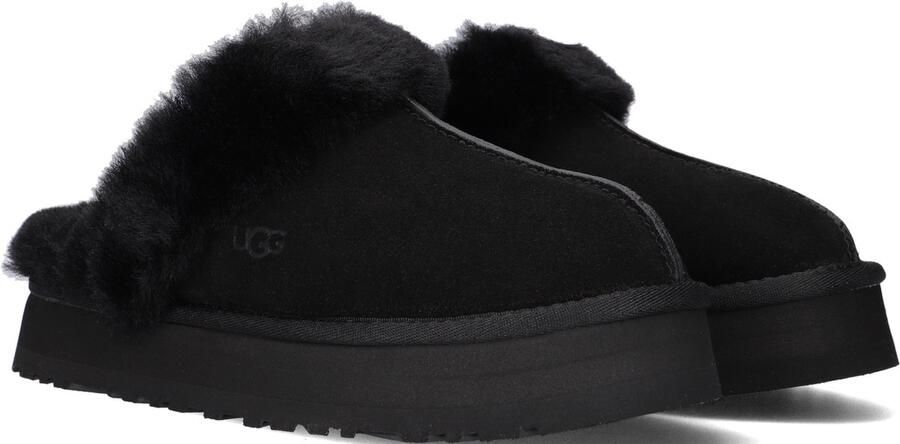 UGG Pantoffels Dames Sloffen Instappers Suède Harde zool Dichte hiel 1130876 Zwart - Foto 10