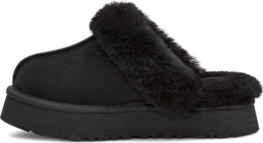 UGG Pantoffels Dames Sloffen Instappers Suède Harde zool Dichte hiel 1130876 Zwart - Foto 9