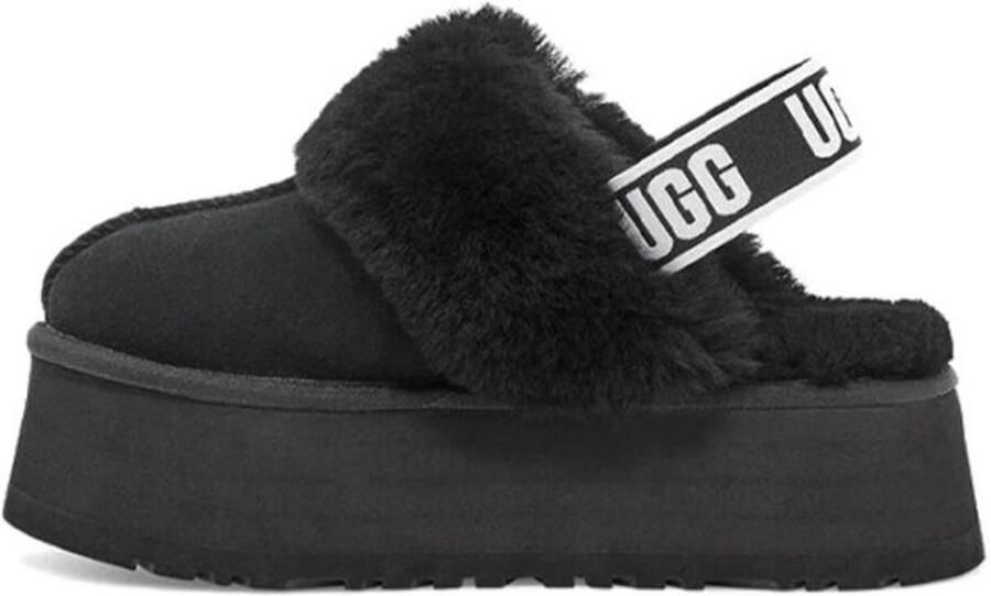 Ugg Zwarte suède en wollen slipper sandaal met 5 cm sleehak Zwart Dames - Foto 2