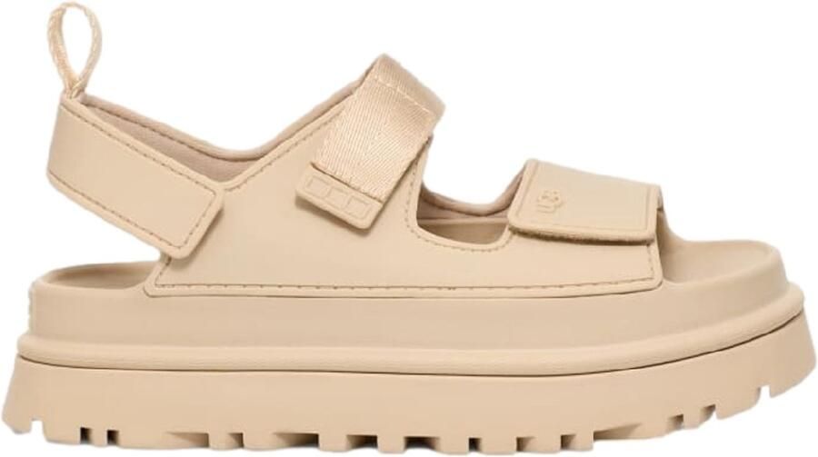 UGG Plateausandalen Goldenglow zomerschoen strandschoen plateausandaal met klittenbandsluitingen