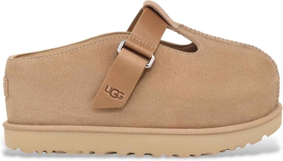 UGG Goldenstar Hi Clog beige leren klompen