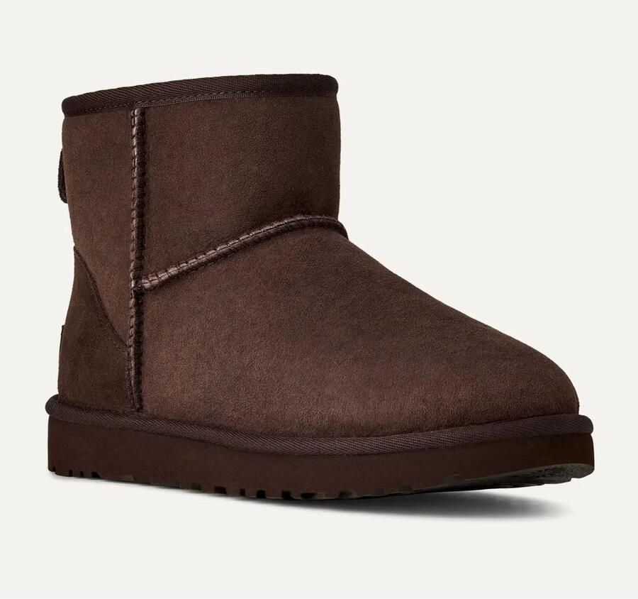 UGG Laarzen Donkerbruin W Classic Mini Ii Enkellaarzen Donkerbruin - Foto 2