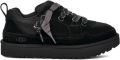 Ugg Lo Lowmel-Sneaker in Black Suede Gerecyclede Materialen Textiel - Zwart