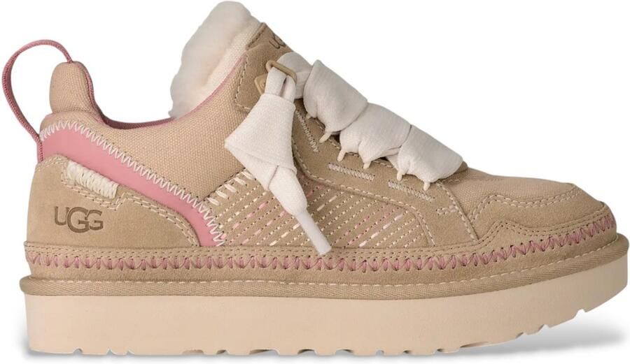 UGG Lowmel Meadow Leren Sneakers lichtbruin