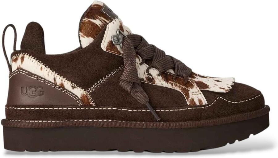 UGG Lowmel Western bruine leren sneakers