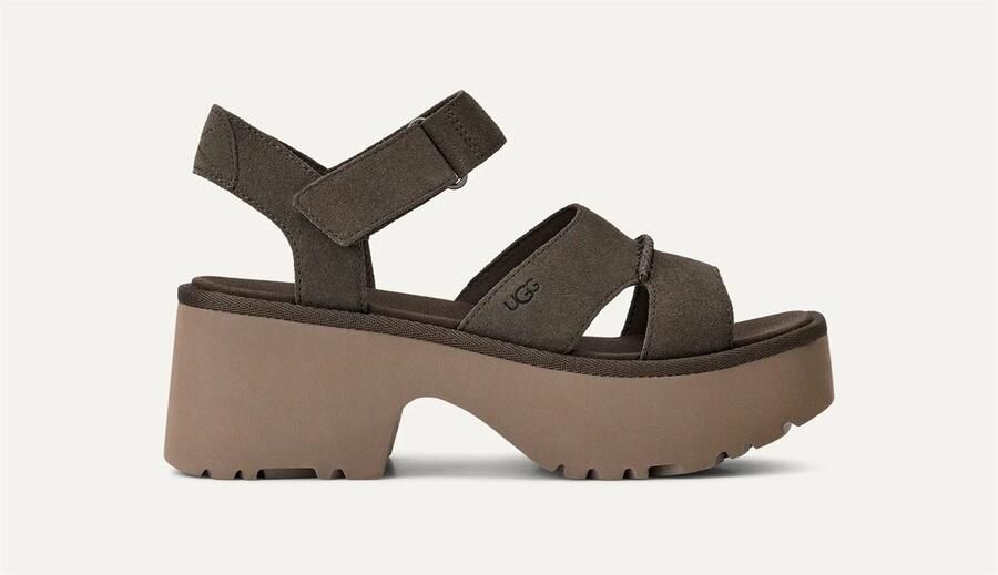 UGG New Heights Enkellaarsjes met Enkelbandje voor Dames Beige (1167475-DNSS)