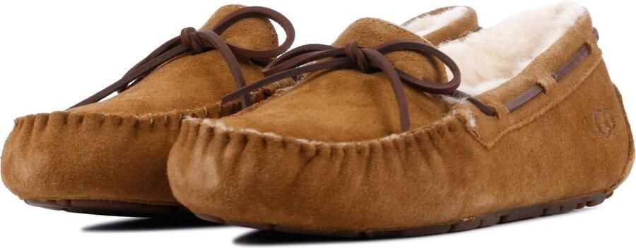 UGG Pantoffels Dames Sloffen Instappers Suède Harde zool Dichte hiel 1107949 Cognac - Foto 14