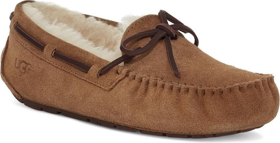 UGG Pantoffels Dames Sloffen Instappers Suède Harde zool Dichte hiel 1107949 Cognac - Foto 7