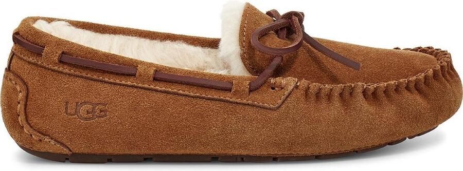 UGG Pantoffels Dames Sloffen Instappers Suède Harde zool Dichte hiel 1107949 Cognac - Foto 17