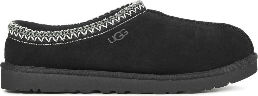 UGG Pantoffels Heren Sloffen Instappers Wol Harde zool Dichte hiel Tasman Zwart