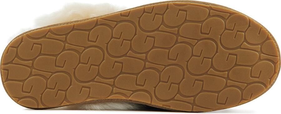 Ugg Bruine Suède Scuff Sis Pantoffel met Shearling Kraag Brown Dames - Foto 12