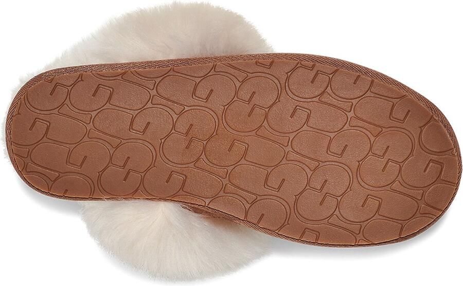 Ugg Bruine Suède Scuff Sis Pantoffel met Shearling Kraag Brown Dames - Foto 7