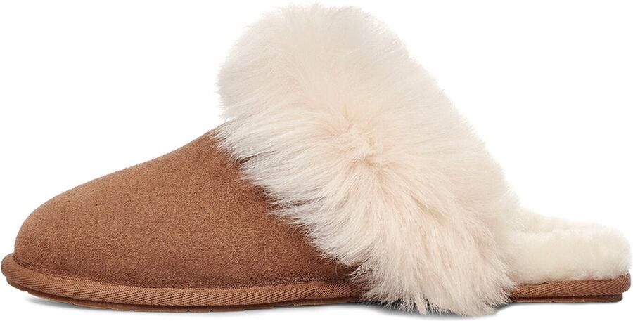 Ugg Bruine Suède Scuff Sis Pantoffel met Shearling Kraag Brown Dames - Foto 10
