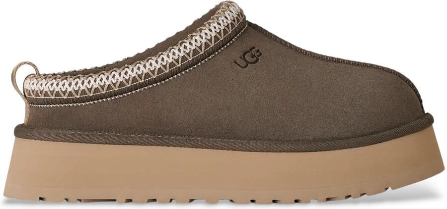 UGG Tazz II groenachtig bruin leren klompen