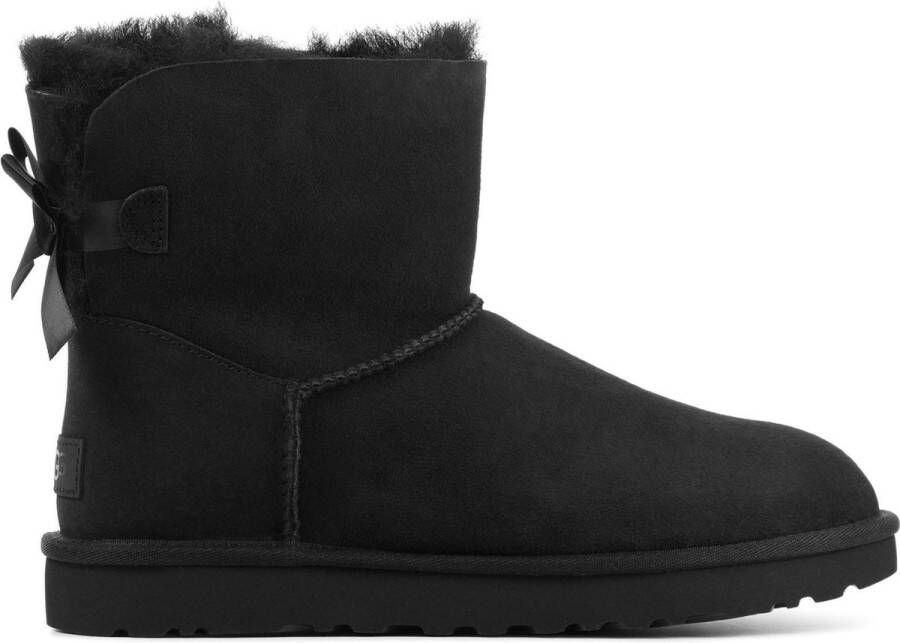 Ugg Dameslaarzen van omgekeerd schapenleer en suède voor herfst winter Black Dames - Foto 2