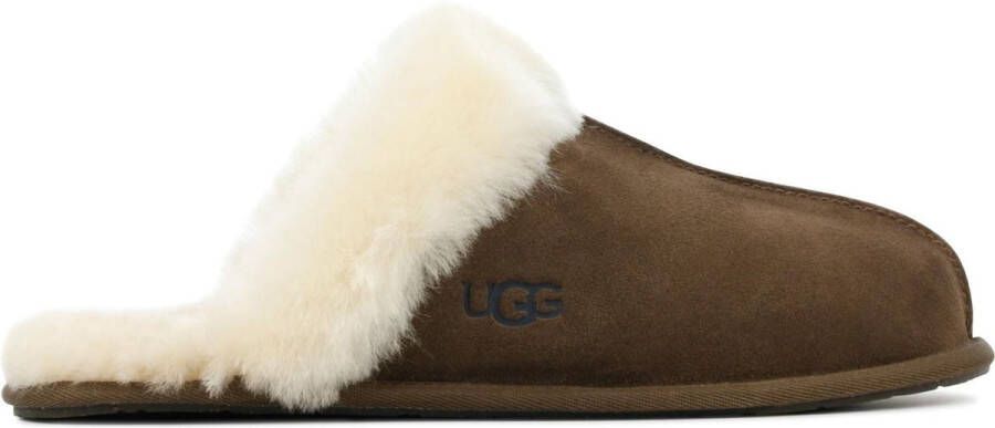 UGG Pantoffels Dames Sloffen Instappers Suède Harde zool Dichte hiel scufette II Bruin - Foto 2