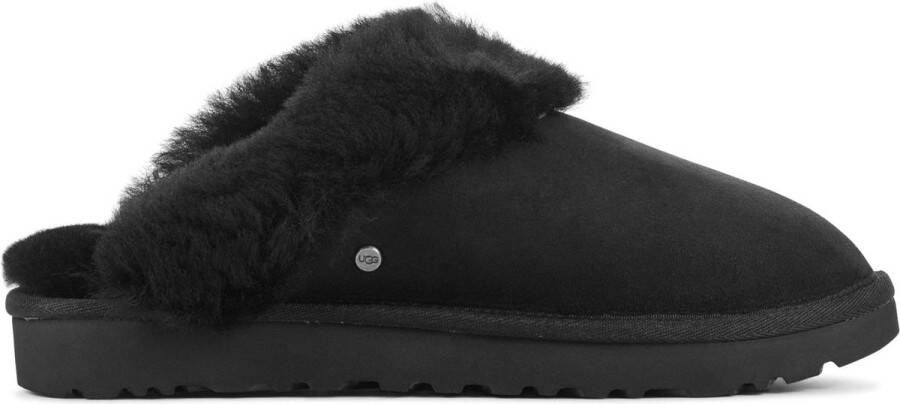 UGG Pantoffels Dames Sloffen Instappers Suède Harde zool Dichte hiel 1130876 Zwart - Foto 2