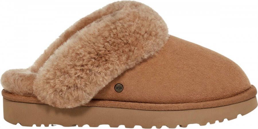 UGG Pantoffels Dames Sloffen Instappers Suède Harde zool Dichte hiel 1130876 Cognac - Foto 2