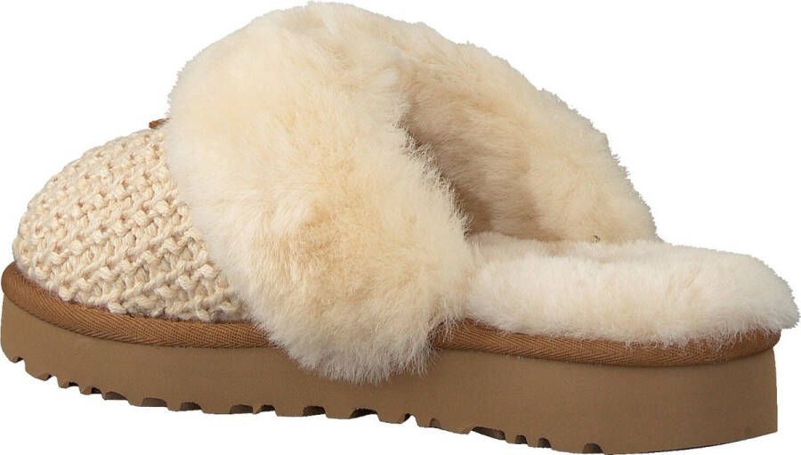 Ugg Comfortabele Gebreide Schapenvacht Instappers Beige Dames - Foto 3