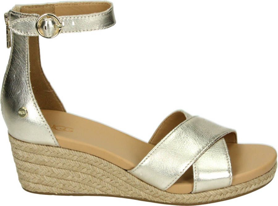 UGG W Eugenia Dames Sandalen Goud Metallic