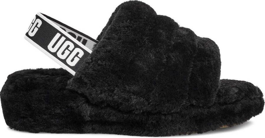 UGG W Fluff Yeah Slide Dames Sloffen Zwart