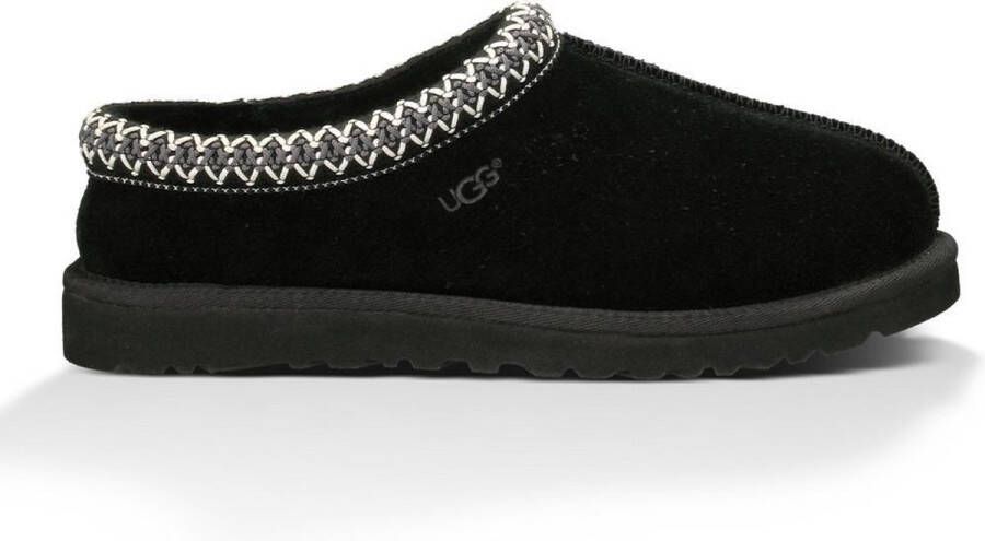 UGG Pantoffels Sloffen Instappers Suède Harde zool Dichte hiel 5955 Zwart