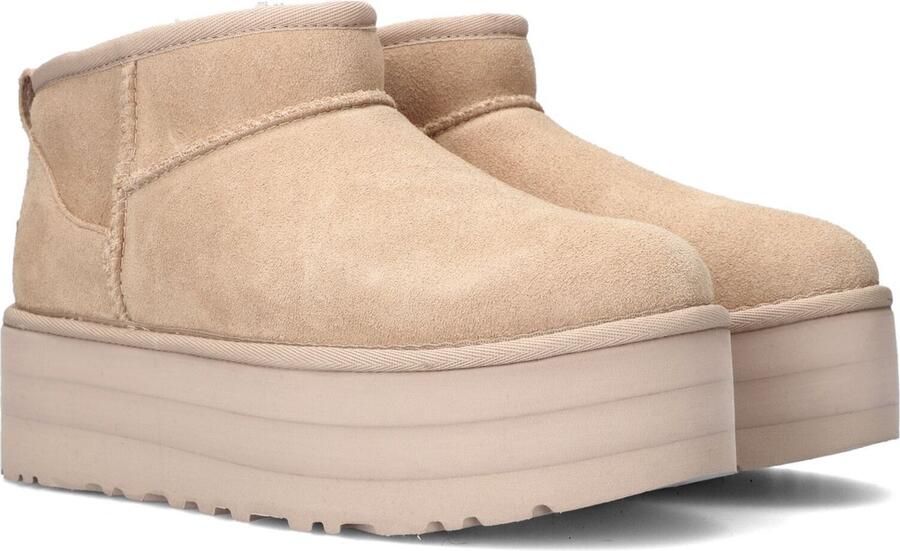 UGG's Bruin Tinten W Classic Ultra Mini Platform Vachtlaarzen Warme Laarzen Dames Beige - Foto 4