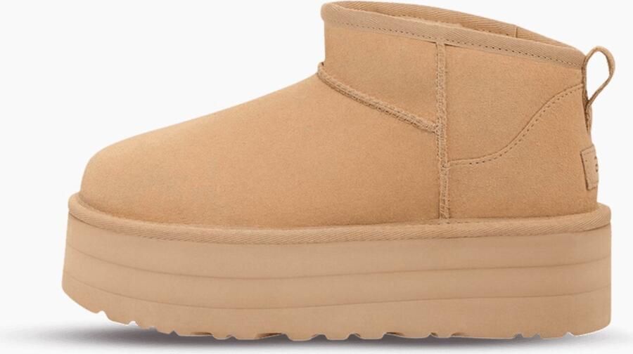 UGG's Bruin Tinten W Classic Ultra Mini Platform Vachtlaarzen Warme Laarzen Dames Beige - Foto 8