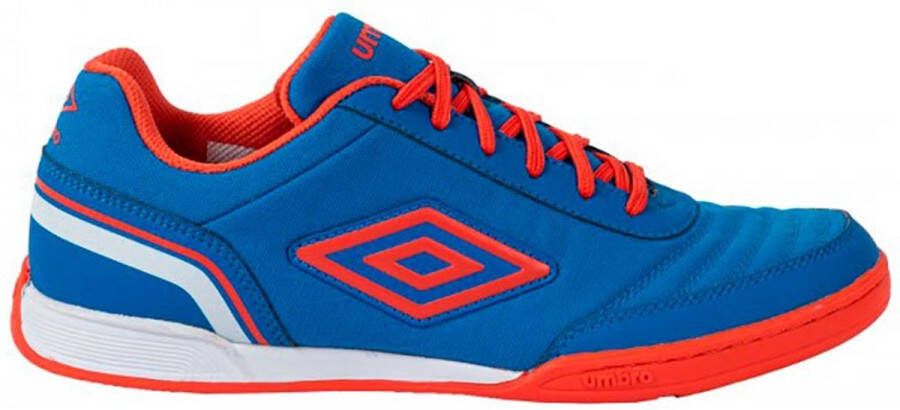 Umbro Futsal Street V Zaalvoetbal Schoenen Electric Blue Cherry Tomato White