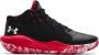 Under Armour Jet '21 Black Red White Basketball Perfor ce Mid 3024260 002 - Thumbnail 1