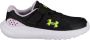 Under Armour Surge 4 AC sneakers zwart lila geel Meisjes Mesh Logo 23.5 - Thumbnail 1
