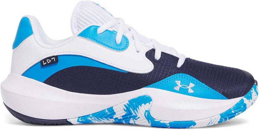 Under Armour Lockdown 7 Low Basketbalschoenen Blauw Man
