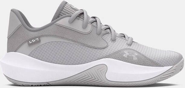 Under Armour Lockdown 7 Low Basketbalschoenen Grijs Man