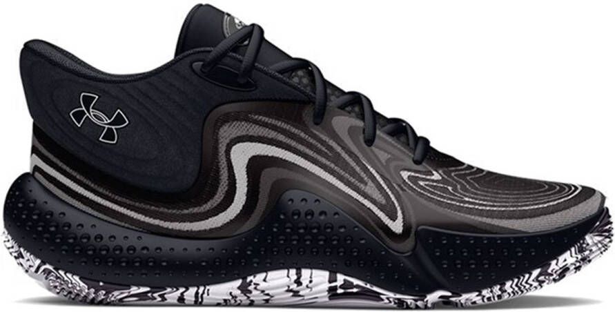 Under Armour Spawn 6 Mid Basketbalschoenen Zwart Man