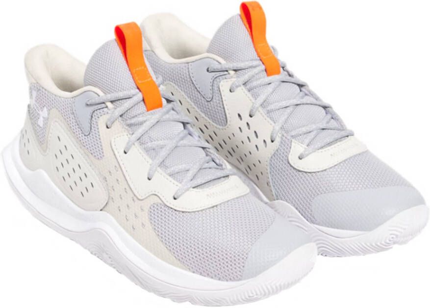 Under Armour UA JET 23 basketbalschoenen unisex 3026634 011 grijs rood
