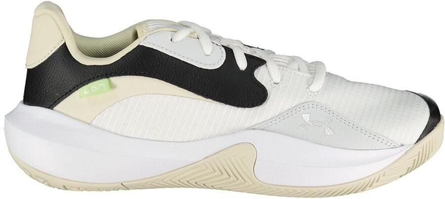 Under Armour Lockdown 7 Low Basketbalschoenen Beige Wit