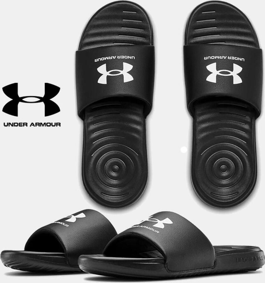 Under Armour Ansa Fixed Slides 3023761-004 Mannen Zwart Slippers - Foto 3