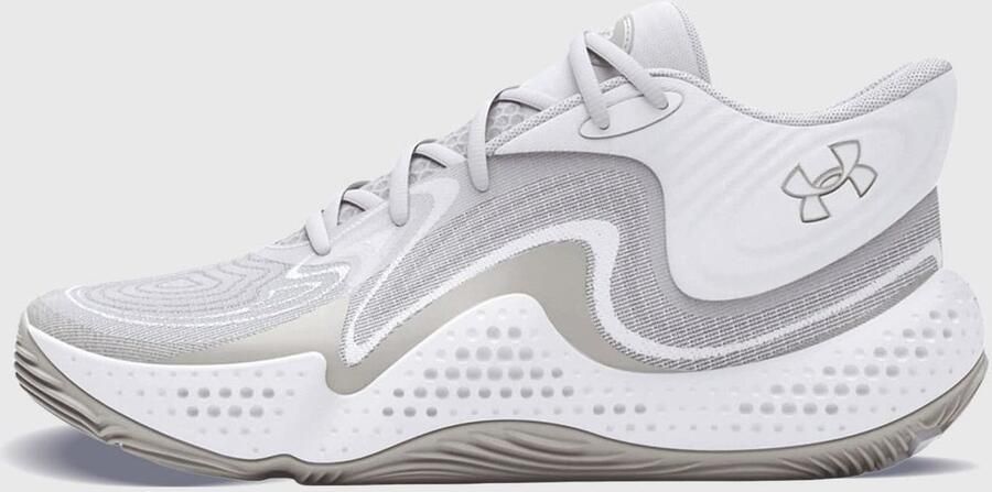 Under Armour Spawn 6 Mid Basketbalschoenen Wit