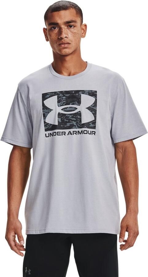 Under Armour T-Shirt UA ABC Camo Boxed Logo Kurzarm-Oberteil Mod Gray Light Heather-S (US SM)