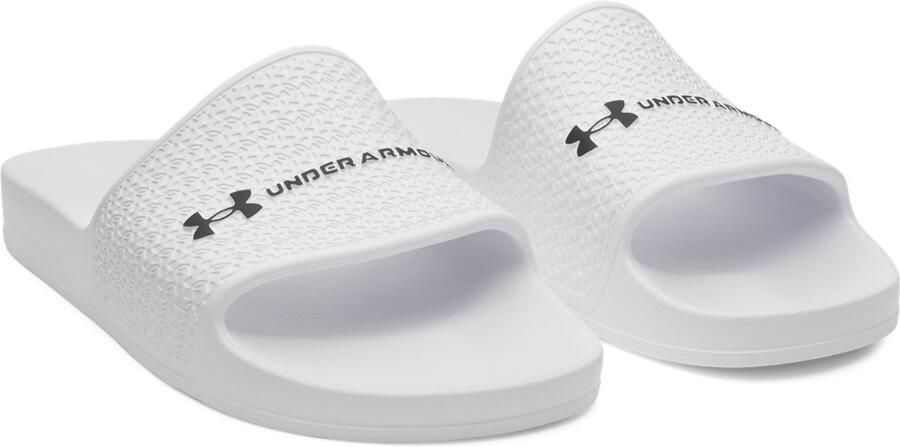 Under Armour UA ARMR SLIDE LITE-WHT Heren Slippers Wit Zwart