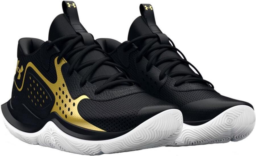 Under Armour UA JET 23 basketbalschoenen unisex 3026634 001 zwart goud